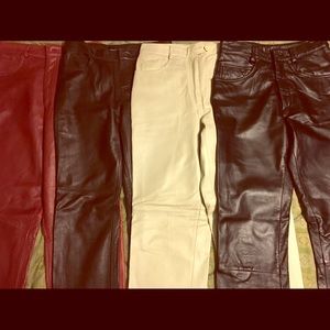 GENUINE LEATHER & Lambskin JEANS and  Red 8 boot.